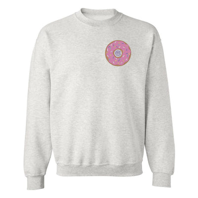 Monogrammed Donut With Sprinkles Crewneck Sweatshirt