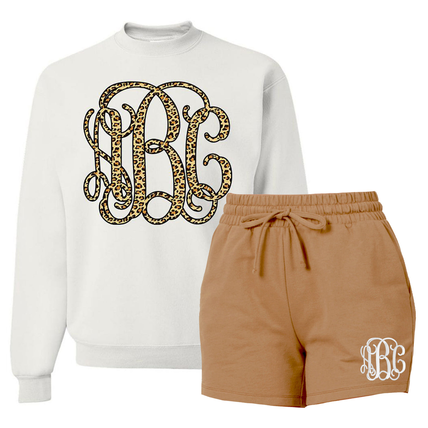 Monogrammed 'Leopard' Lounge Set Package
