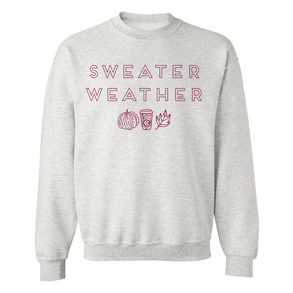 Monogrammed Fall Sweater Weather Sweatshirt