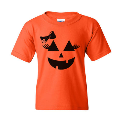 Monogrammed Kids Halloween Jack O' Lantern T-Shirt