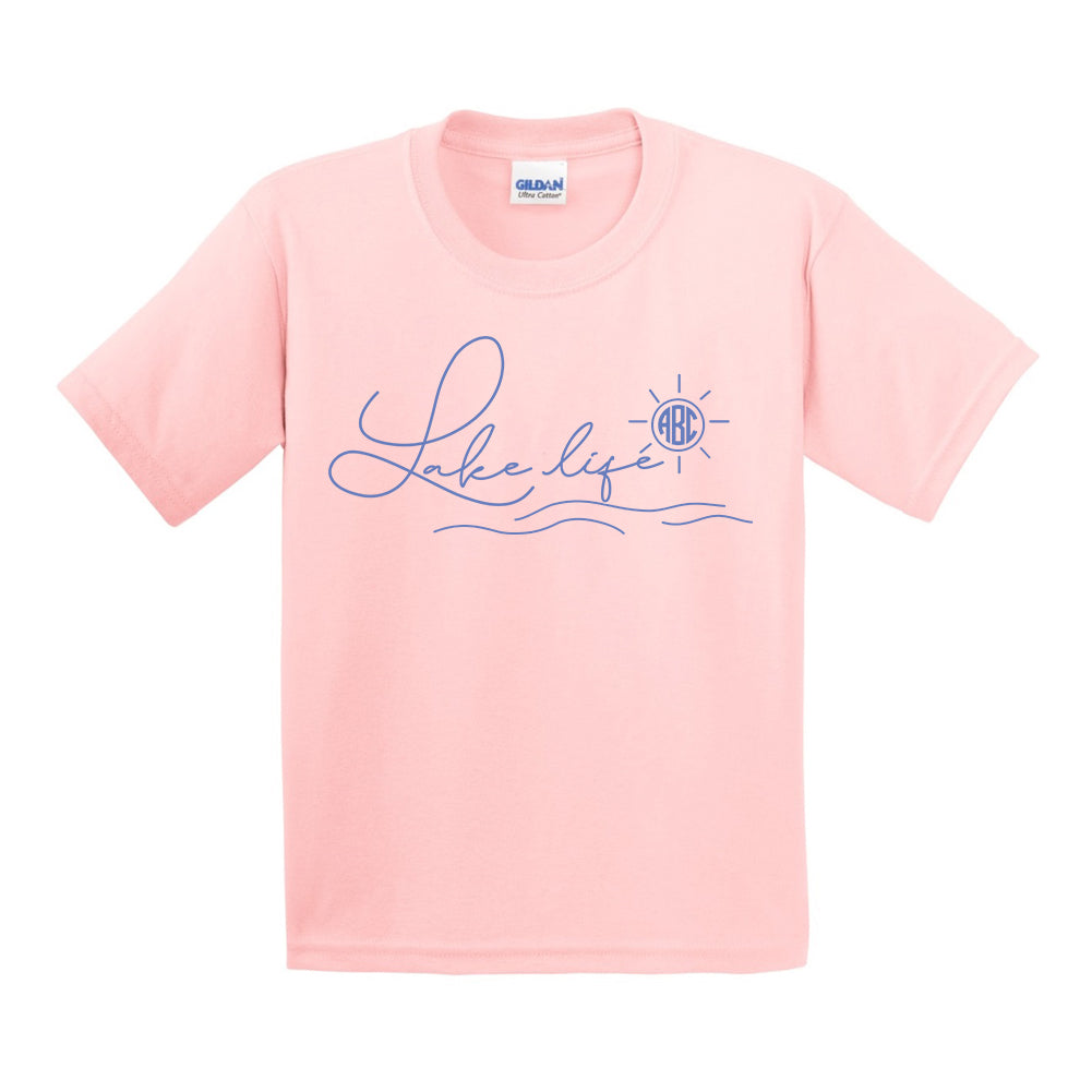 Kids Monogrammed 'Lake Life' T-Shirt