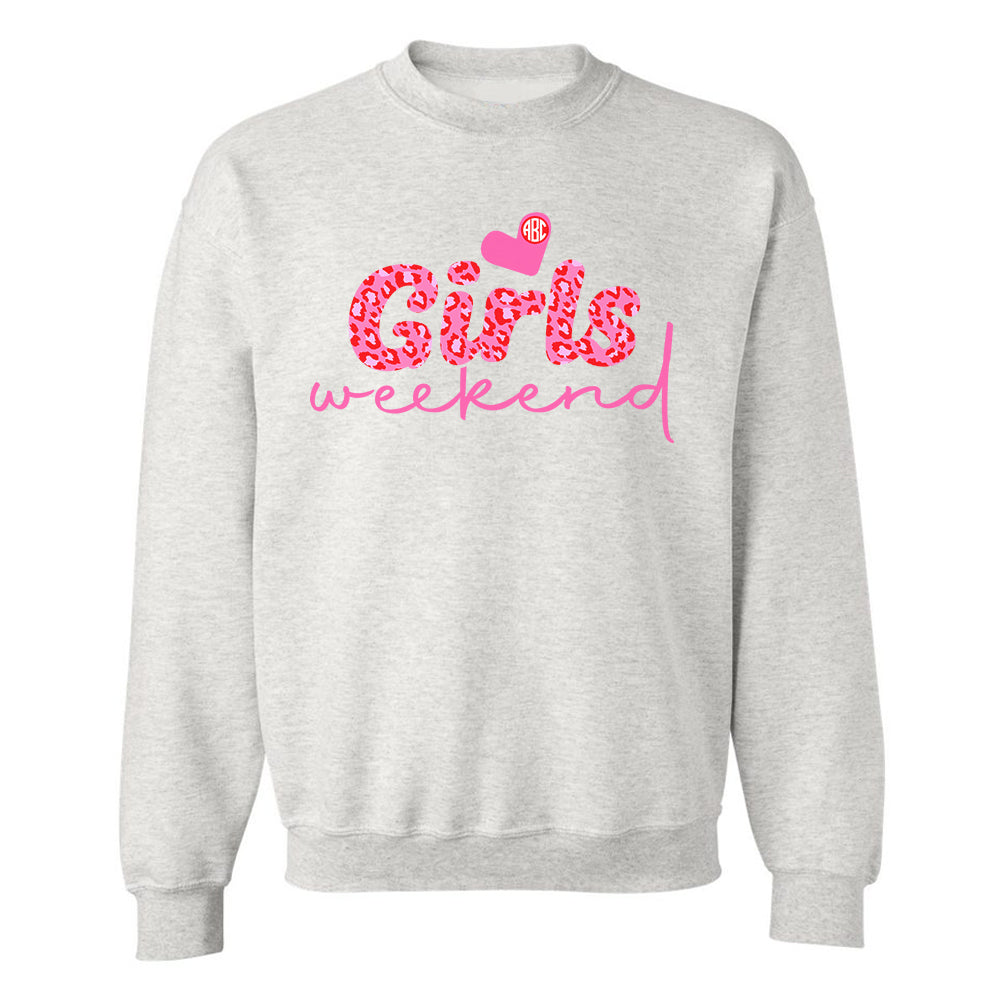 Monogrammed 'Girls Weekend' Crewneck Sweatshirt