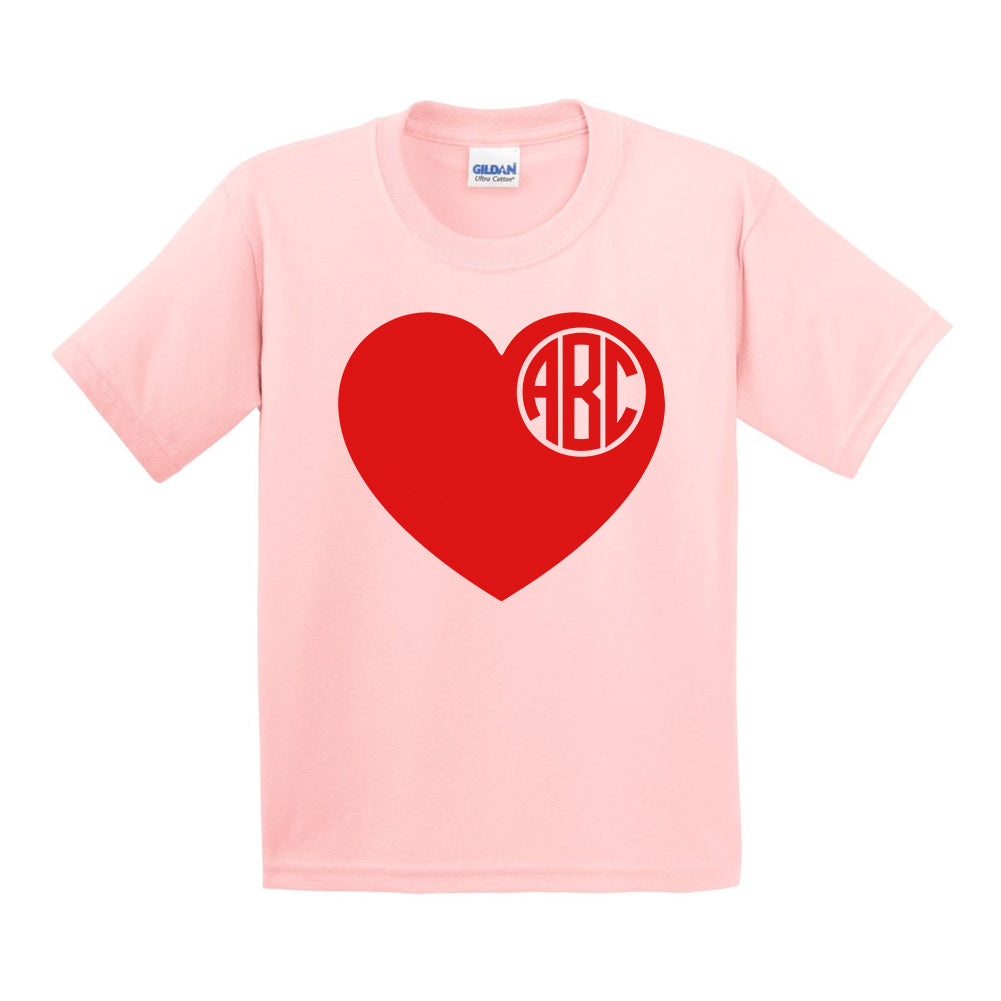 Youth and Toddler Monogram Heart Shirt