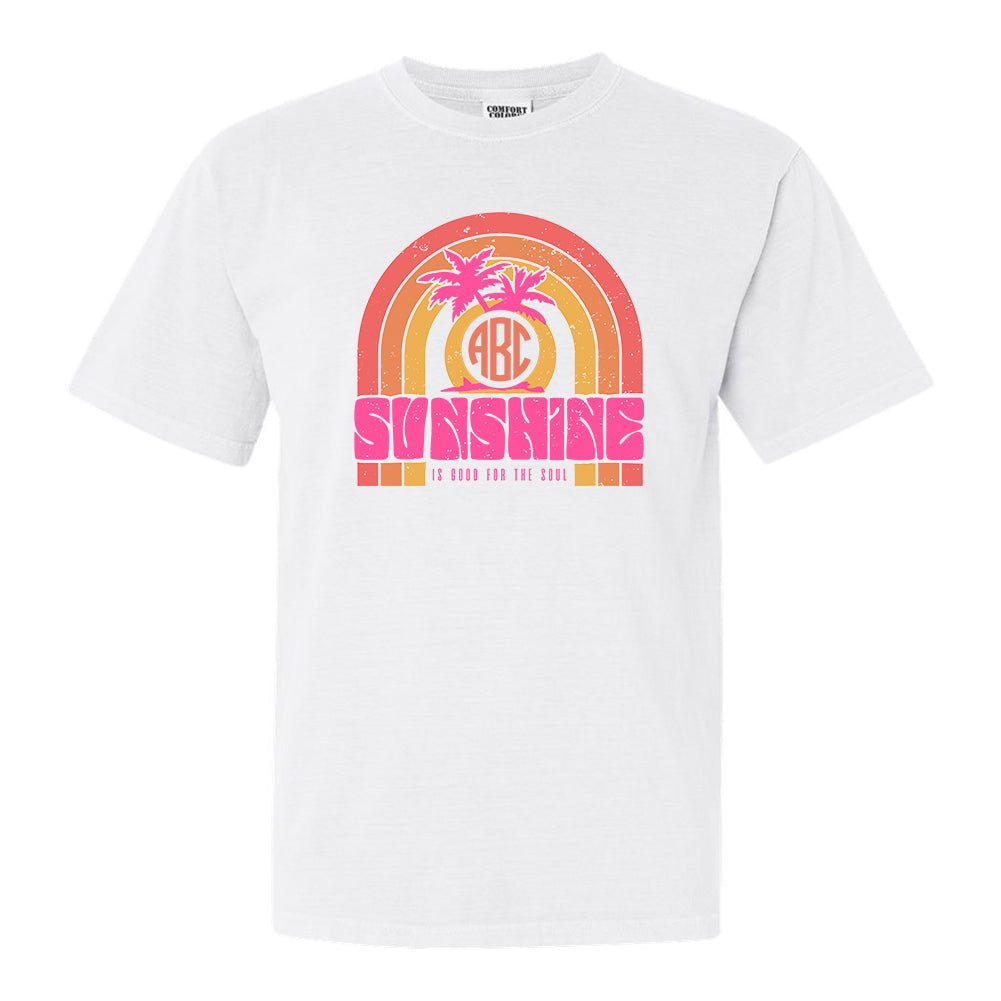 Monogrammed 'Sunshine Is Good For The Soul' T-Shirt