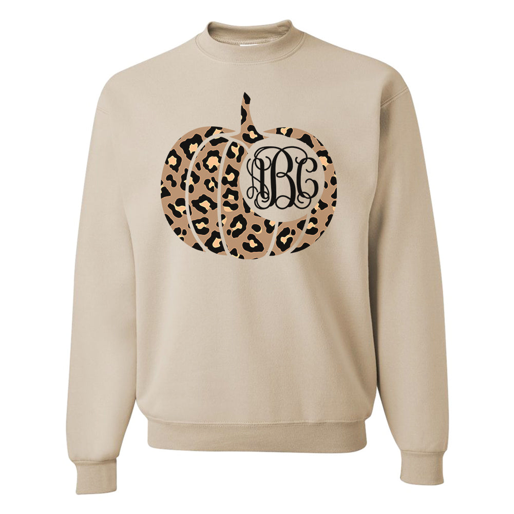 Monogrammed Leopard Pumpkin Sweatshirt