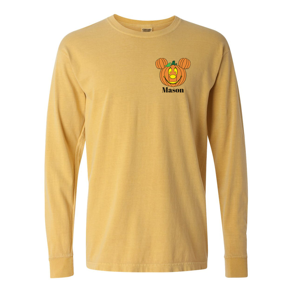 Make It Yours™ 'Mickey/Minnie Jack-O'-Lantern' Comfort Colors Long Sleeve T-Shirt