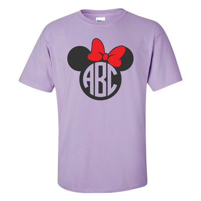 Monogrammed 'Minnie Mouse' Big Print Basic T-Shirt