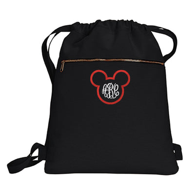 Monogrammed Disney Mickey Mouse Cinched Backpack Bag