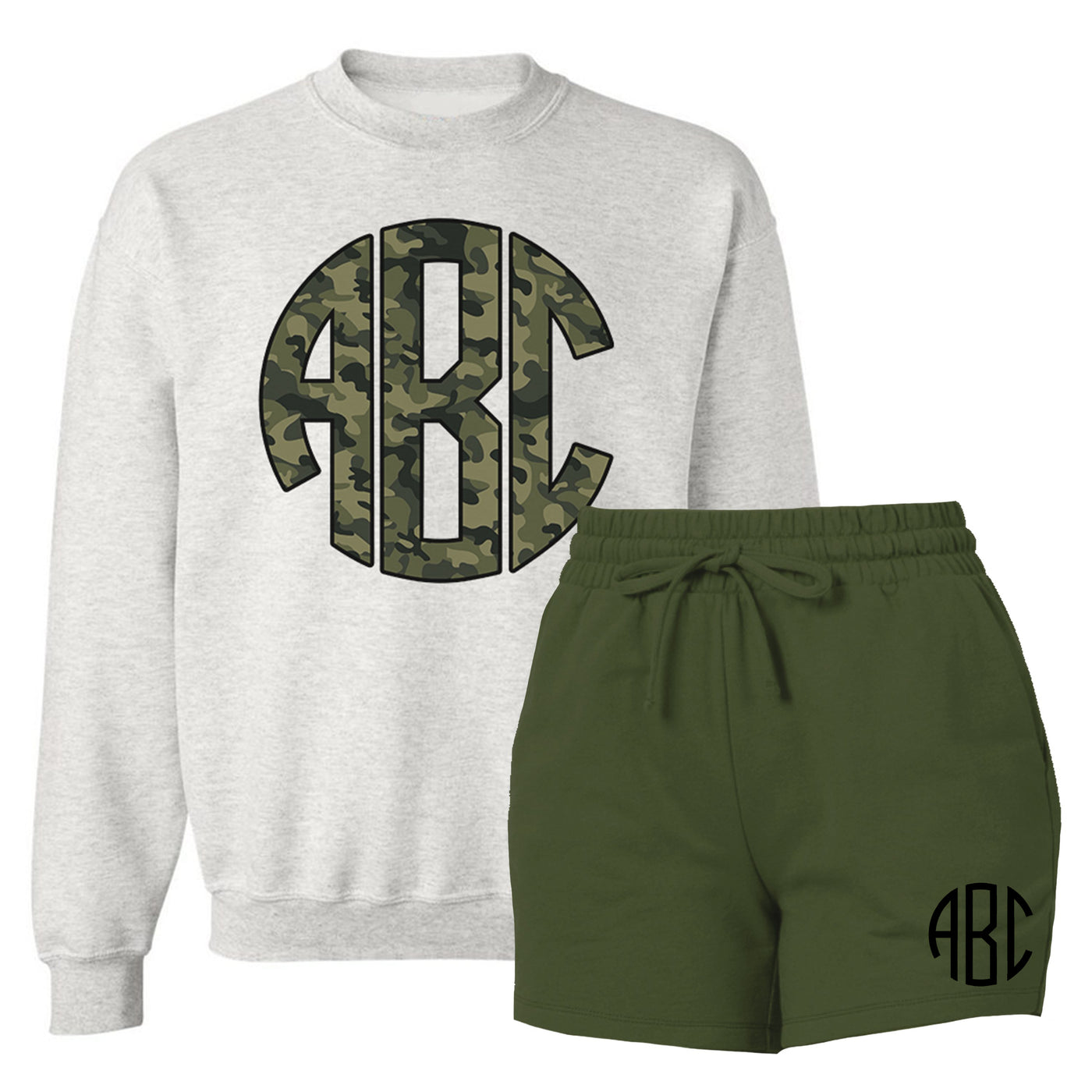 Monogrammed 'Camo' Lounge Set Package