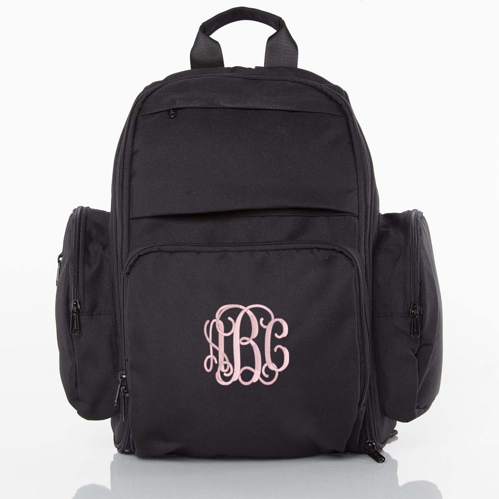 Monogrammed Backpack Diaper Bag