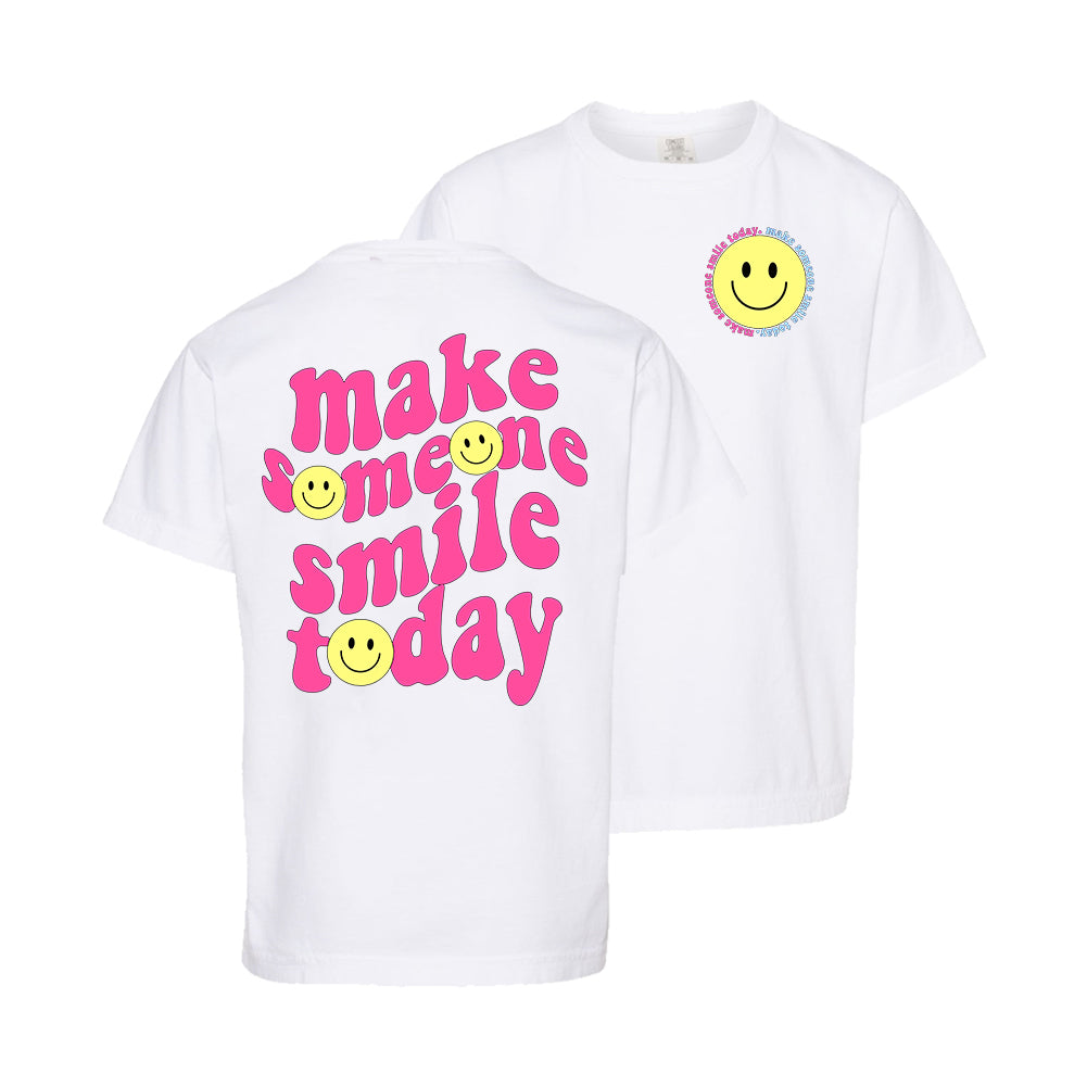 Kids 'Make Someone Smile Today' Front & Back T-Shirt