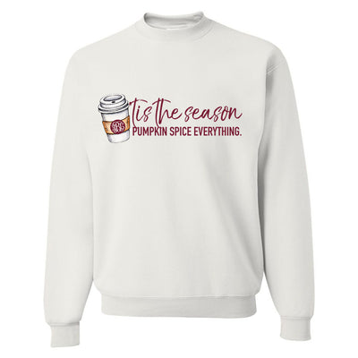 Monogrammed Tis The Season For Pumpkin Spice Sweatshirt