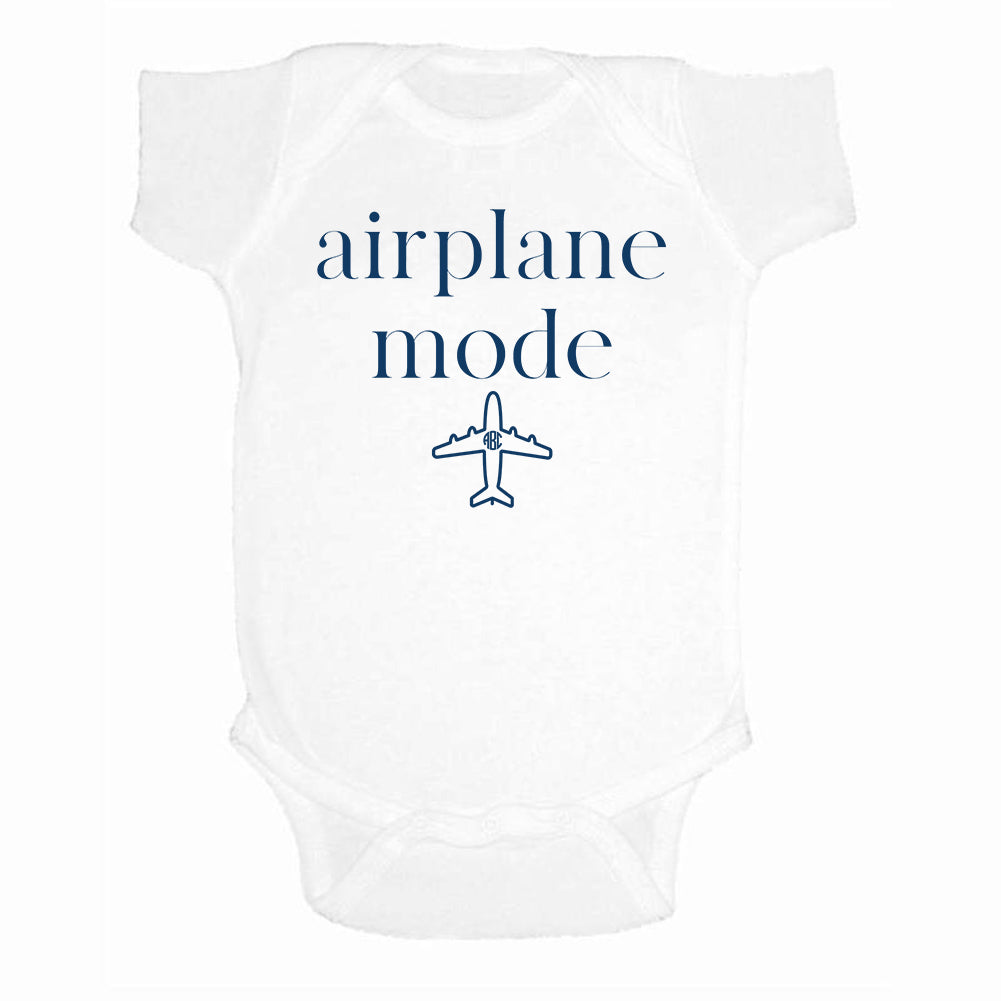 Monogrammed Infant 'Airplane Mode' Onesie