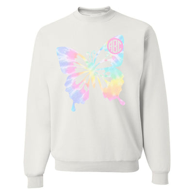 Monogrammed Tie Dye Butterfly Crewneck Sweatshirt