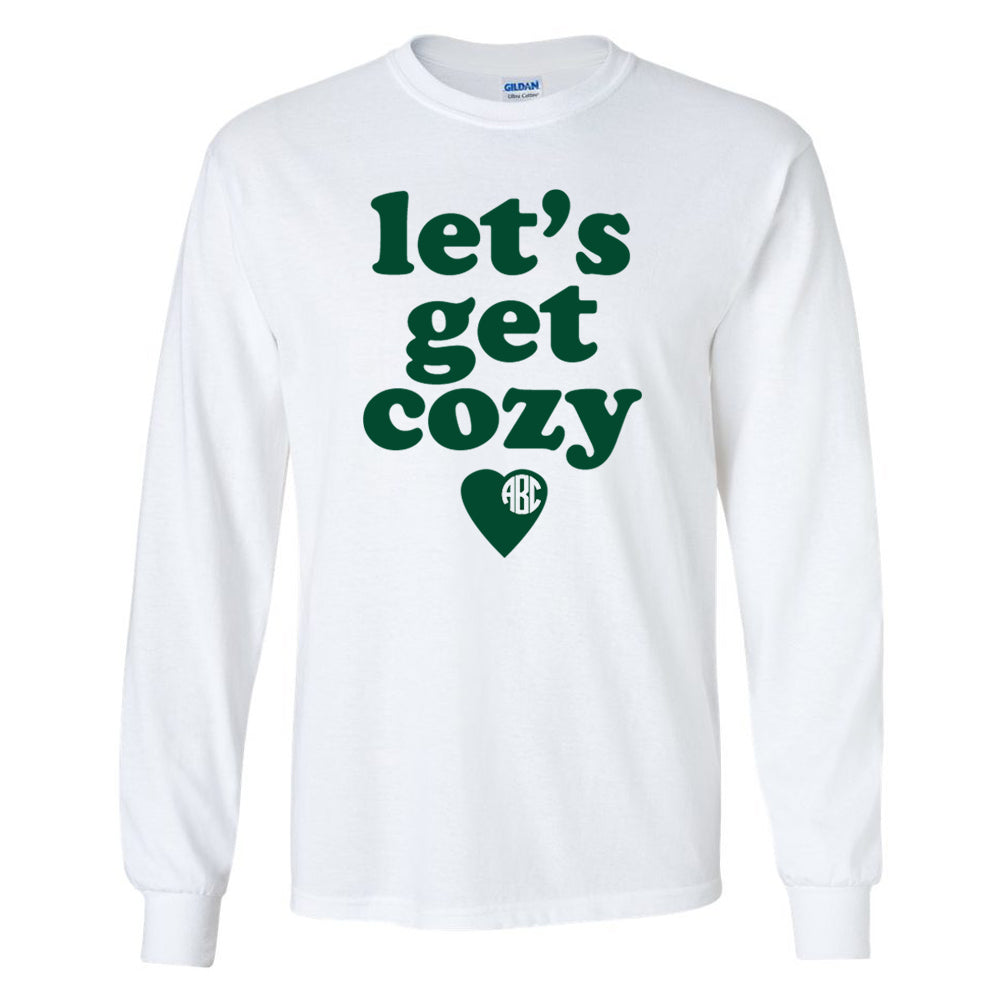 Monogrammed Let's Get Cozy Long Sleeve Shirt