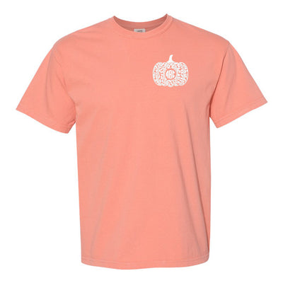 Monogrammed Leopard Pumpkin Comfort Colors T-Shirt