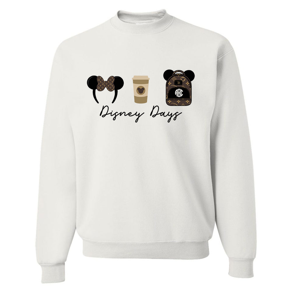 Monogrammed Designer Dupe Disney Days Sweatshirt