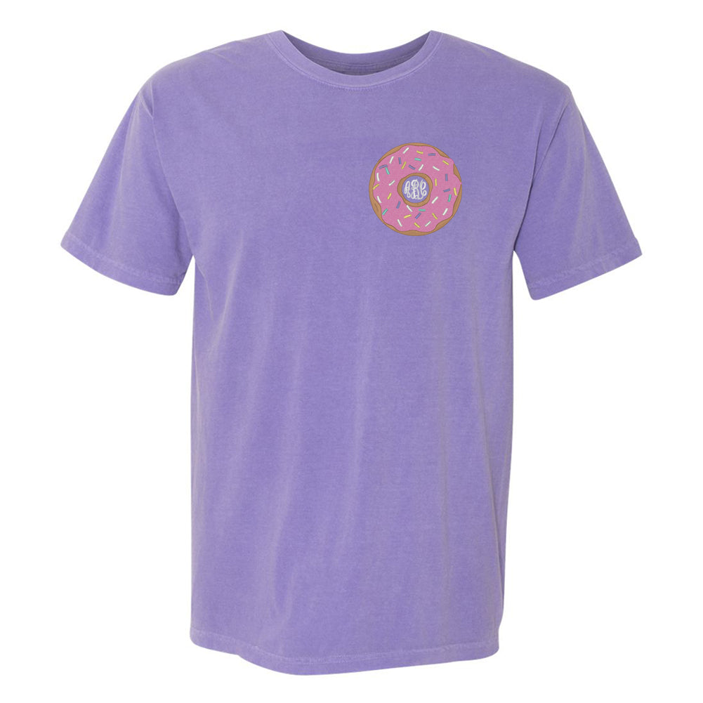 Violet Monogrammed Comfort Colors Donut T-Shirt