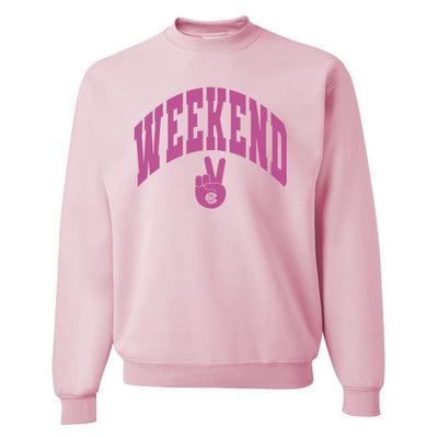 Monogrammed 'Weekend' Crewneck Sweatshirt