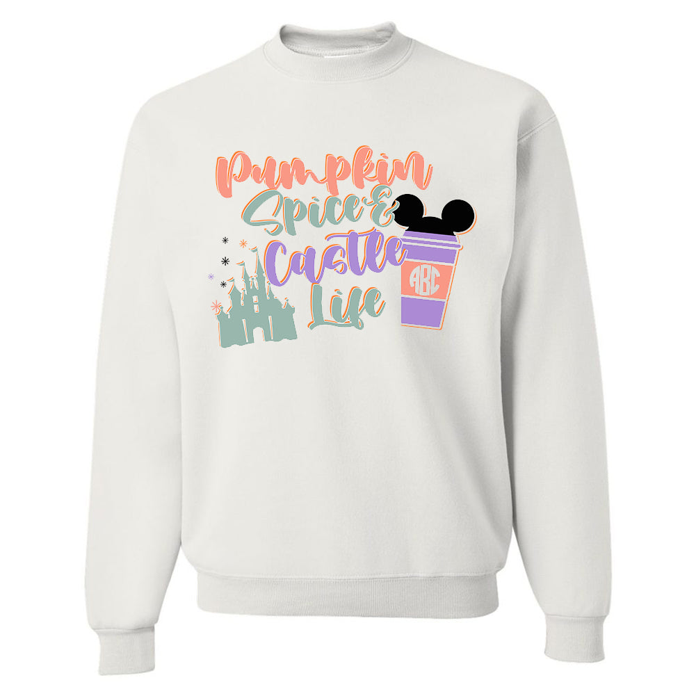 Monogrammed Disney Fall Pumpkin Spice & Castle Life Sweatshirt