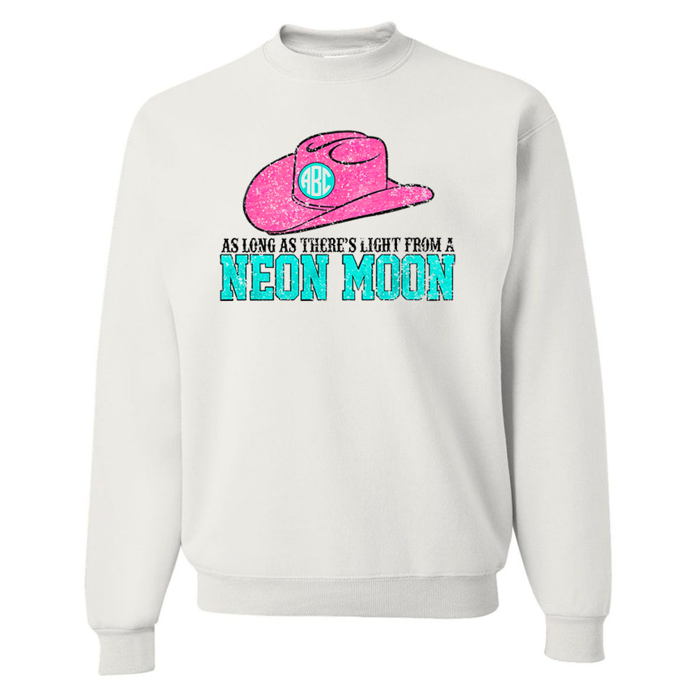 Monogrammed 'Neon Moon' Crewneck Sweatshirt