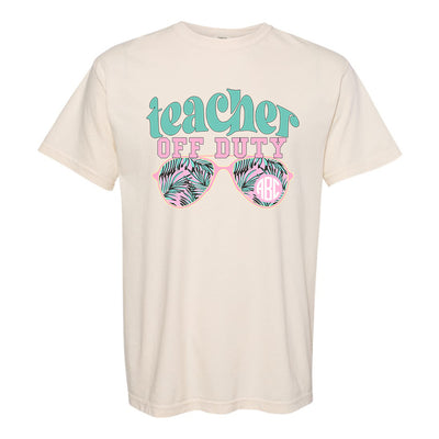 Monogrammed 'Teacher Off Duty' T-Shirt
