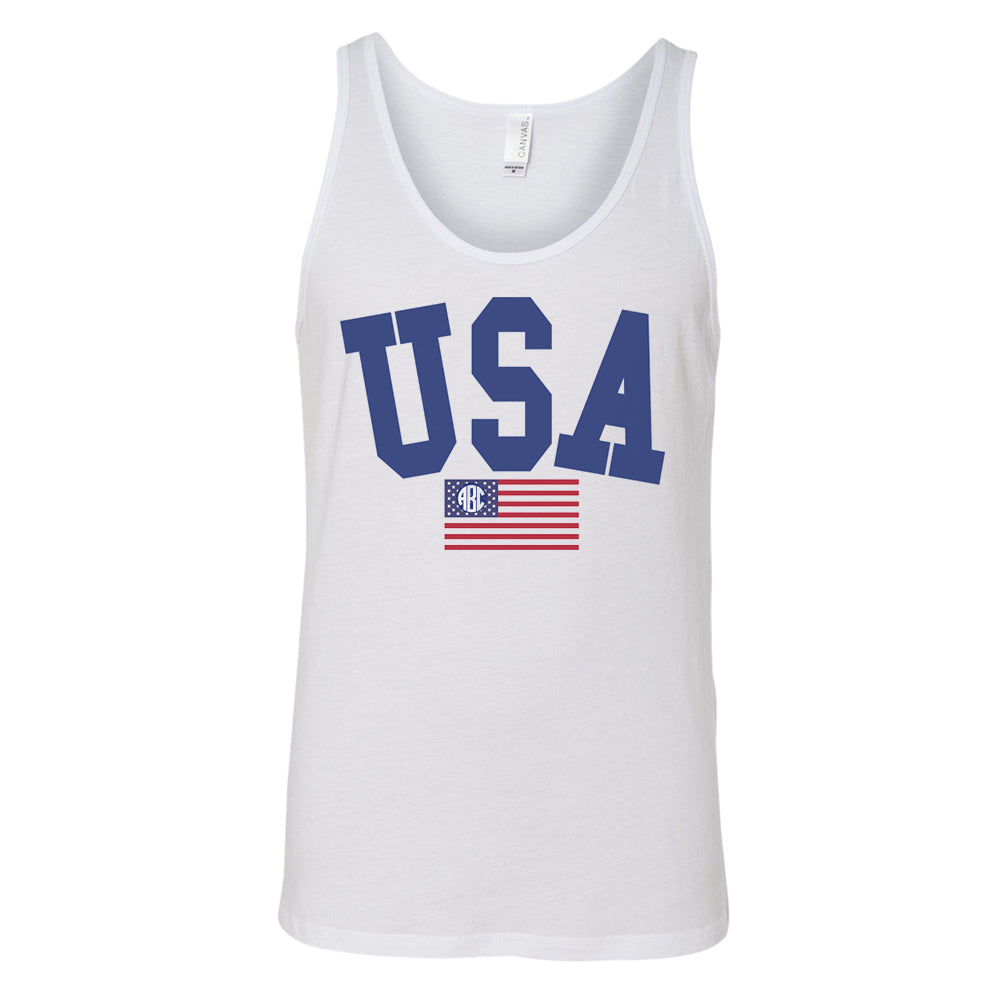 Monogrammed USA Classic Tank Top Fourth of July