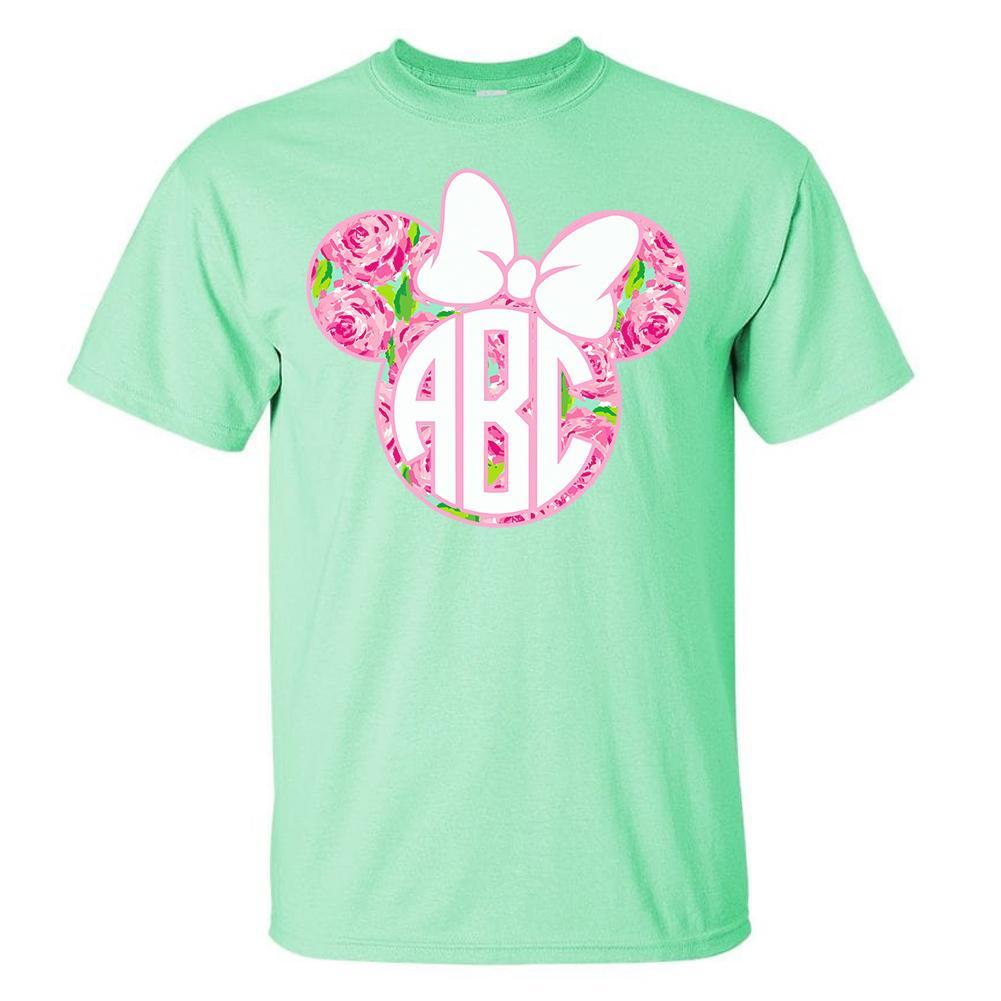 Monogrammed 'Lilly Minnie Mouse' Basic T-Shirt