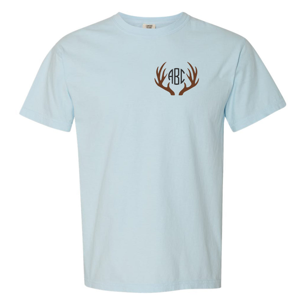 Monogrammed Deer Antlers T-Shirt