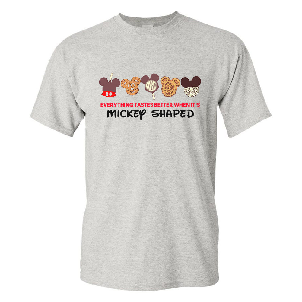 Monogrammed Everything Tastes Better When It's Mickey Shaped T-Shirt