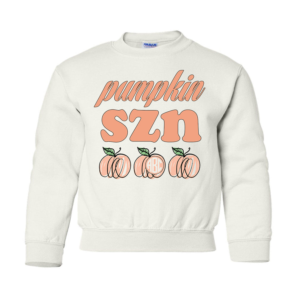 Monogrammed Kids Youth Pumpkin SZN Sweatshirt