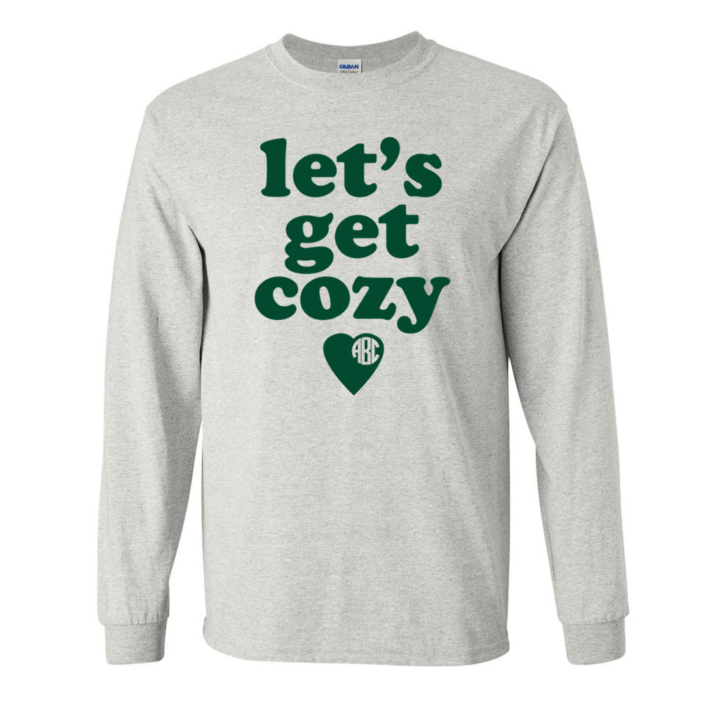 Monogrammed Let's Get Cozy Long Sleeve Shirt