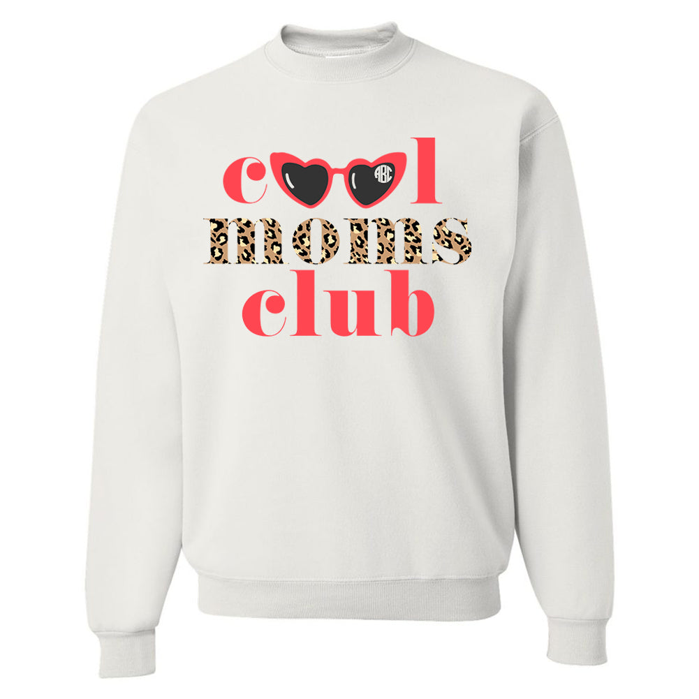 Monogrammed Cool Moms Club Leopard Sweatshirt