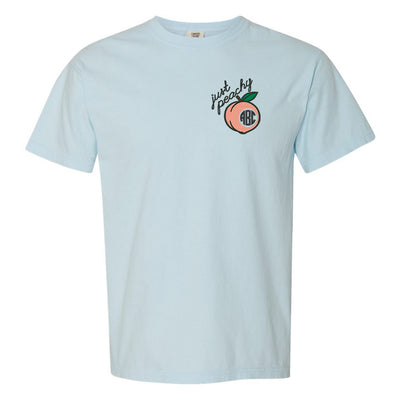 Monogrammed Peach Comfort Colors T-Shirt