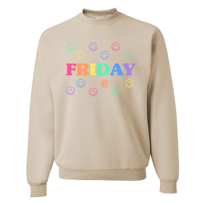 Monogrammed 'Smile, It's Friday' Crewneck Sweatshirt