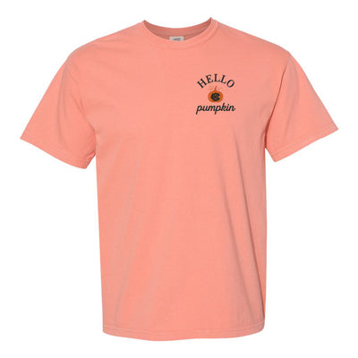 Monogrammed Hello Pumpkin Comfort Colors T-Shirt