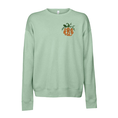 Monogrammed Pumpkin Premium Crewneck Sweatshirt