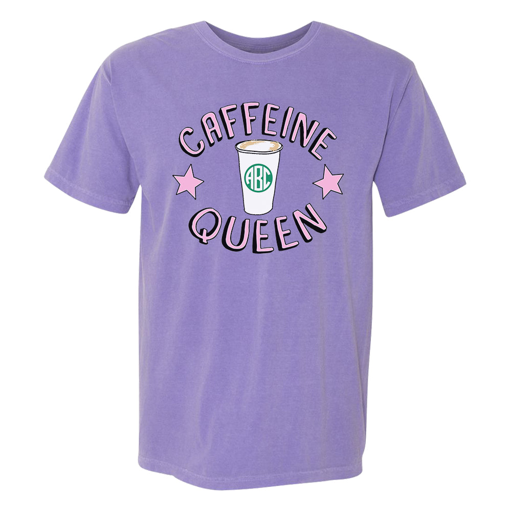 Monogrammed Caffeine Queen Coffee T-Shirt