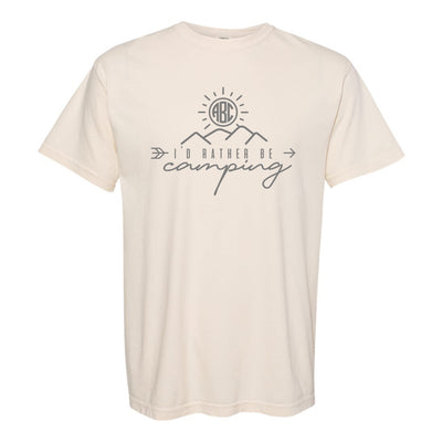 Monogrammed 'I'd Rather Be Camping' T-Shirt
