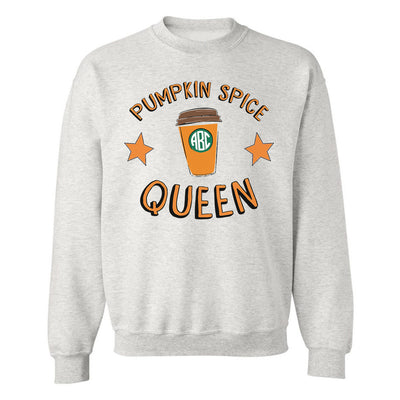 Monogrammed 'Pumpkin Spice Queen' Crewneck Sweatshirt