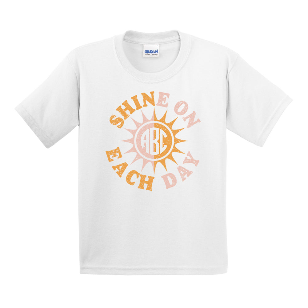 Kids Monogrammed 'Shine On Each Day' T-Shirt