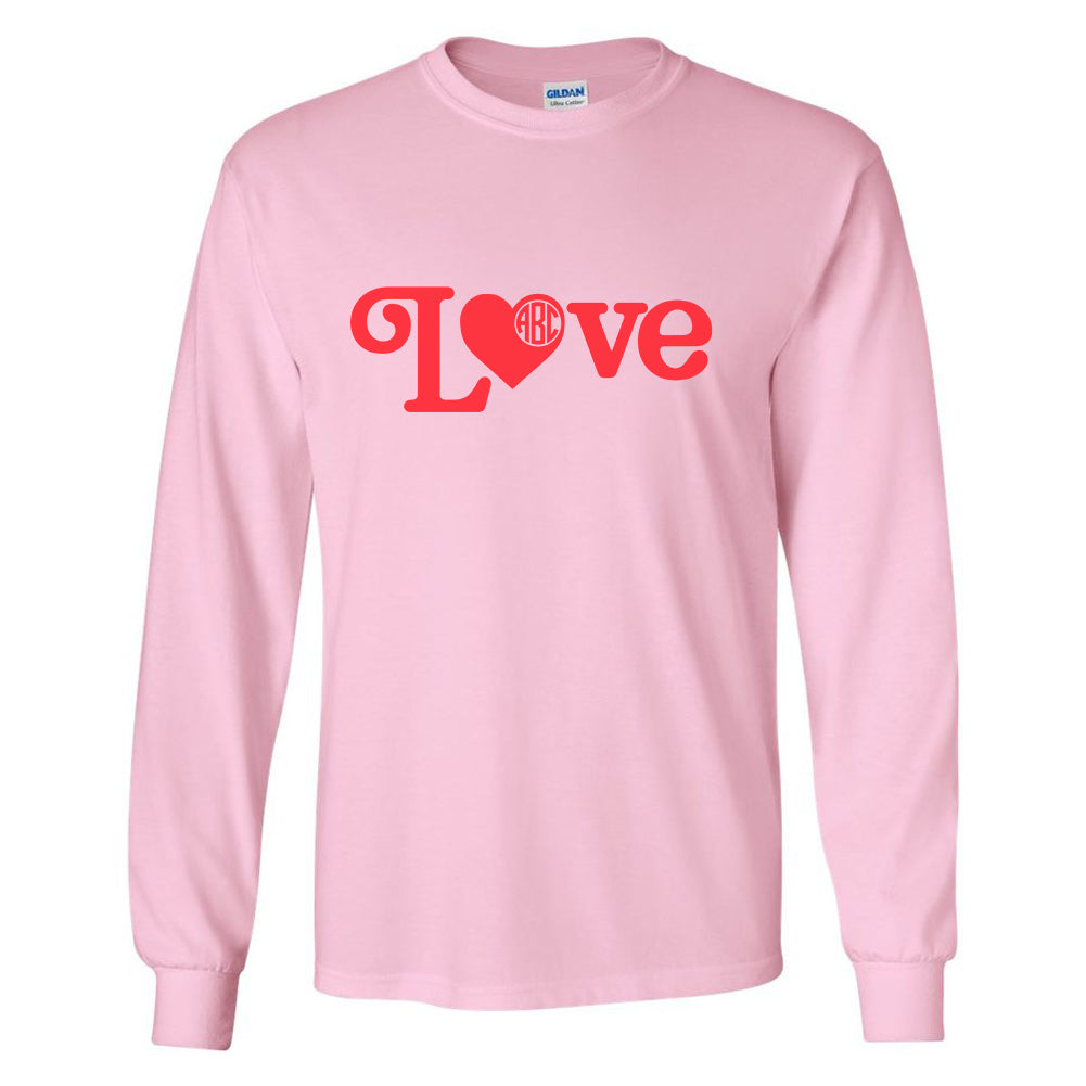 Monogrammed 'Love' Basic Long Sleeve T-Shirt