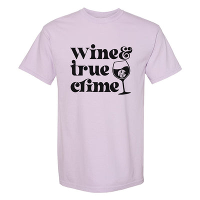 Monogrammed 'Wine & True Crime' T-Shirt