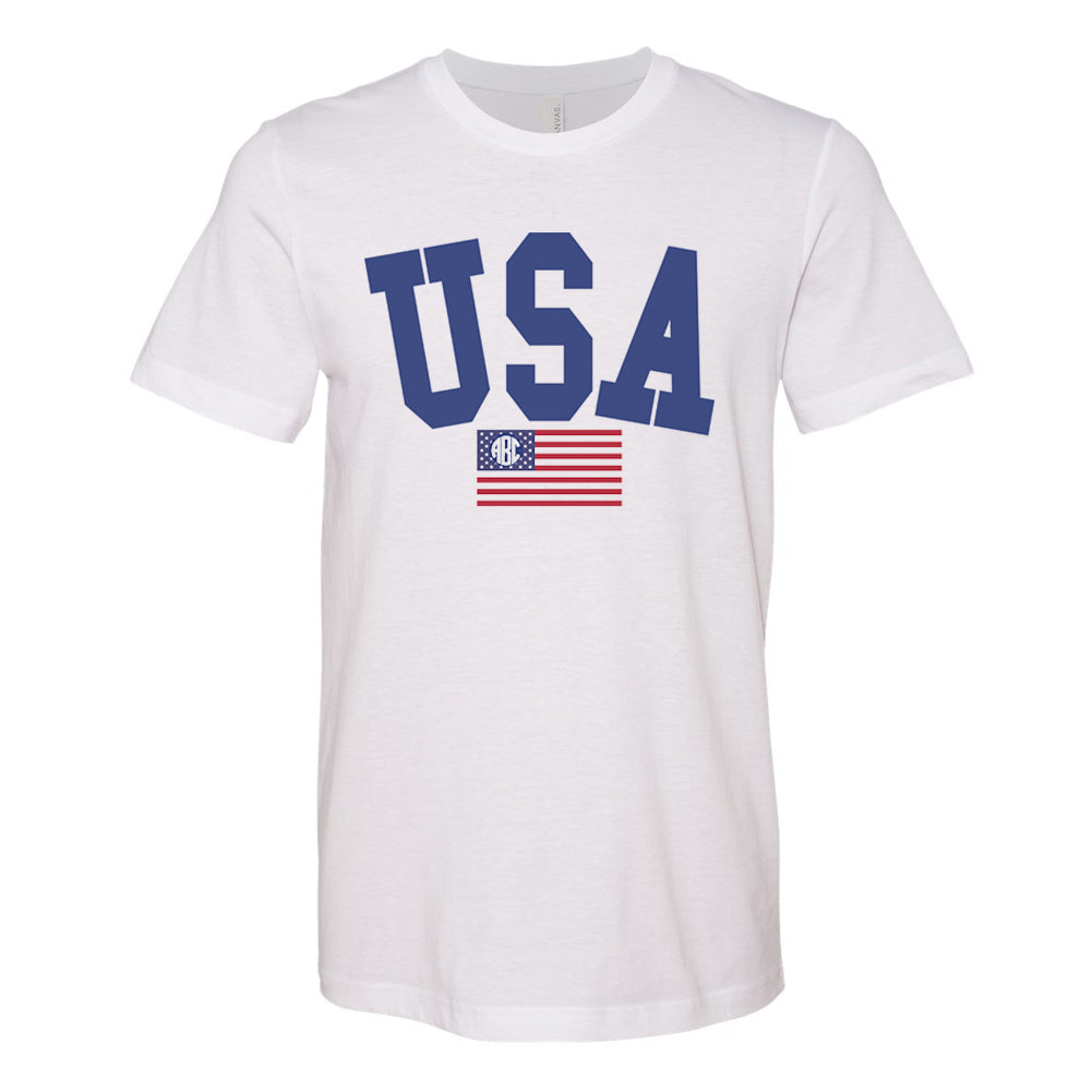 Monogrammed 'USA Classic' Premium T-Shirt – United Monograms