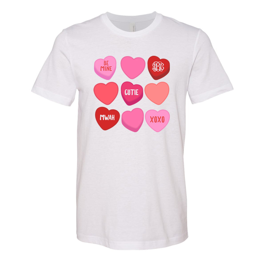 Monogrammed 'Candy Hearts' 2nd Edition Premium T-Shirt