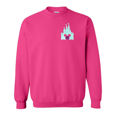 Monogrammed Disney Castle Embroidery Mickey Sweatshirt