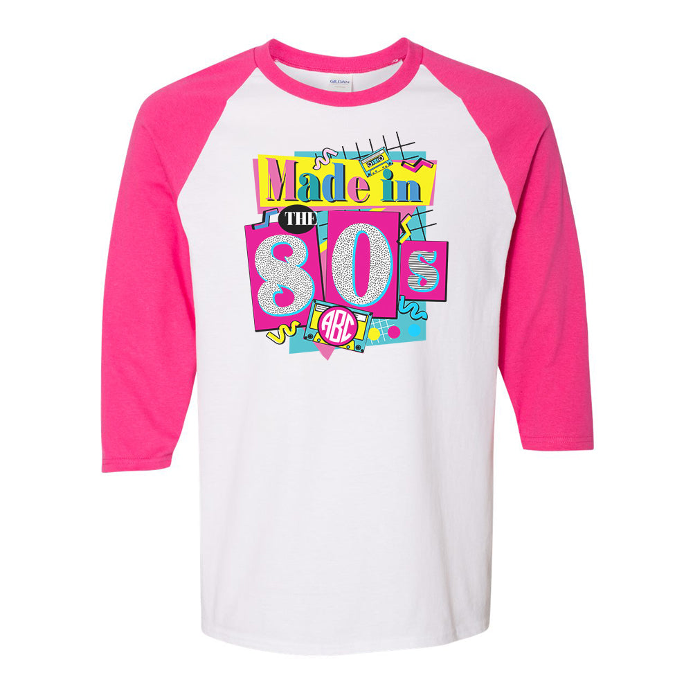 Monogrammed 'Made in the 80's' Baseball Tee