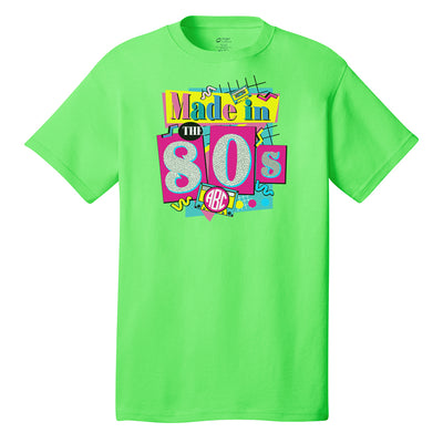 Monogrammed 'Made in the 80's' Neon T-Shirt