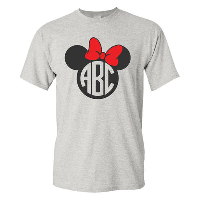 Monogrammed 'Minnie Mouse' Big Print Basic T-Shirt