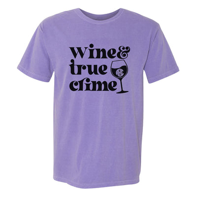 Monogrammed 'Wine & True Crime' T-Shirt